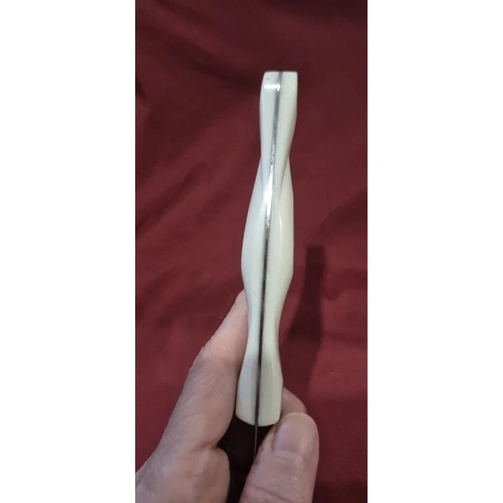 Cutco 1768 Spatula Spreader Pearl White Handle Serrated Knife Made in USA KW EUC